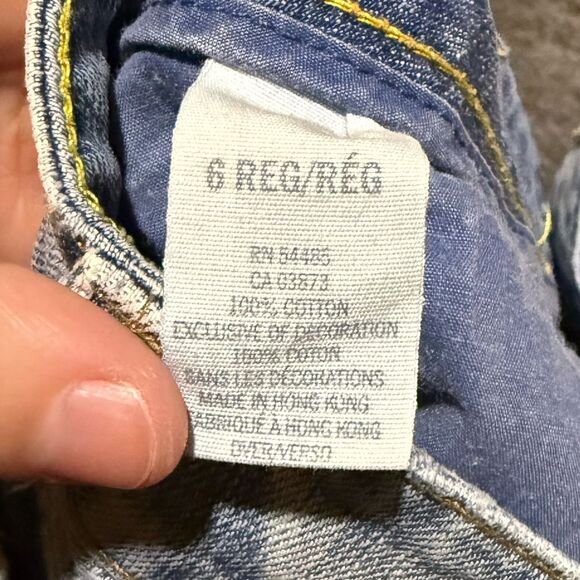 American Eagle Vtg Boyfriend 77 jeans womens 6 Bootcut Y2K light distressed - Picture 12 of 12